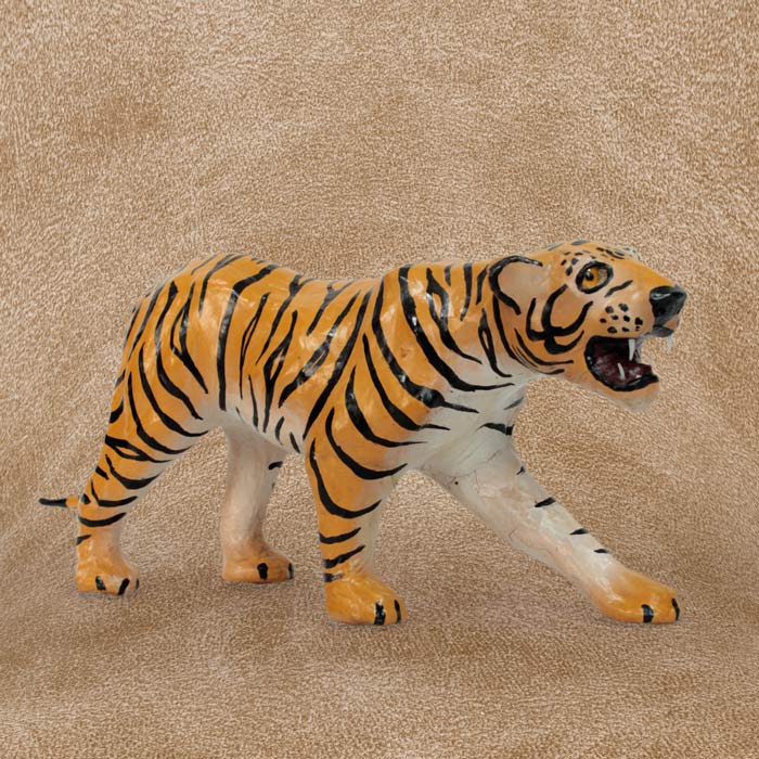 Indore Leather Toys Tiger (14x7 Inch) - Single