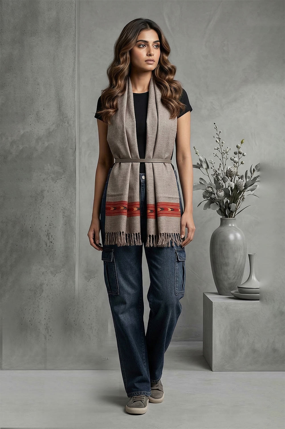 Kullu Pure Wool Handloom Stole