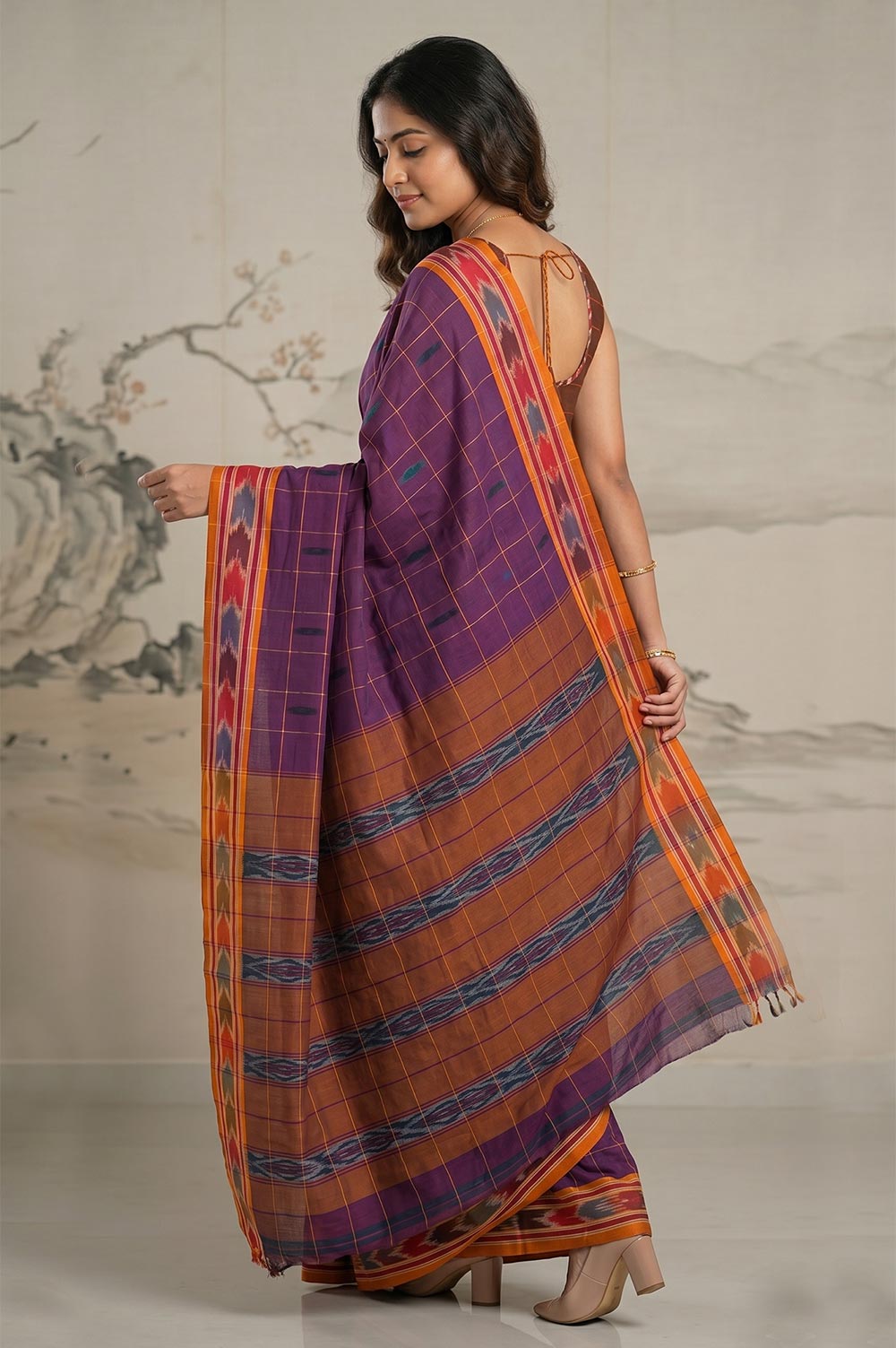 Pochampally Double Ikat Pure Cotton Saree
