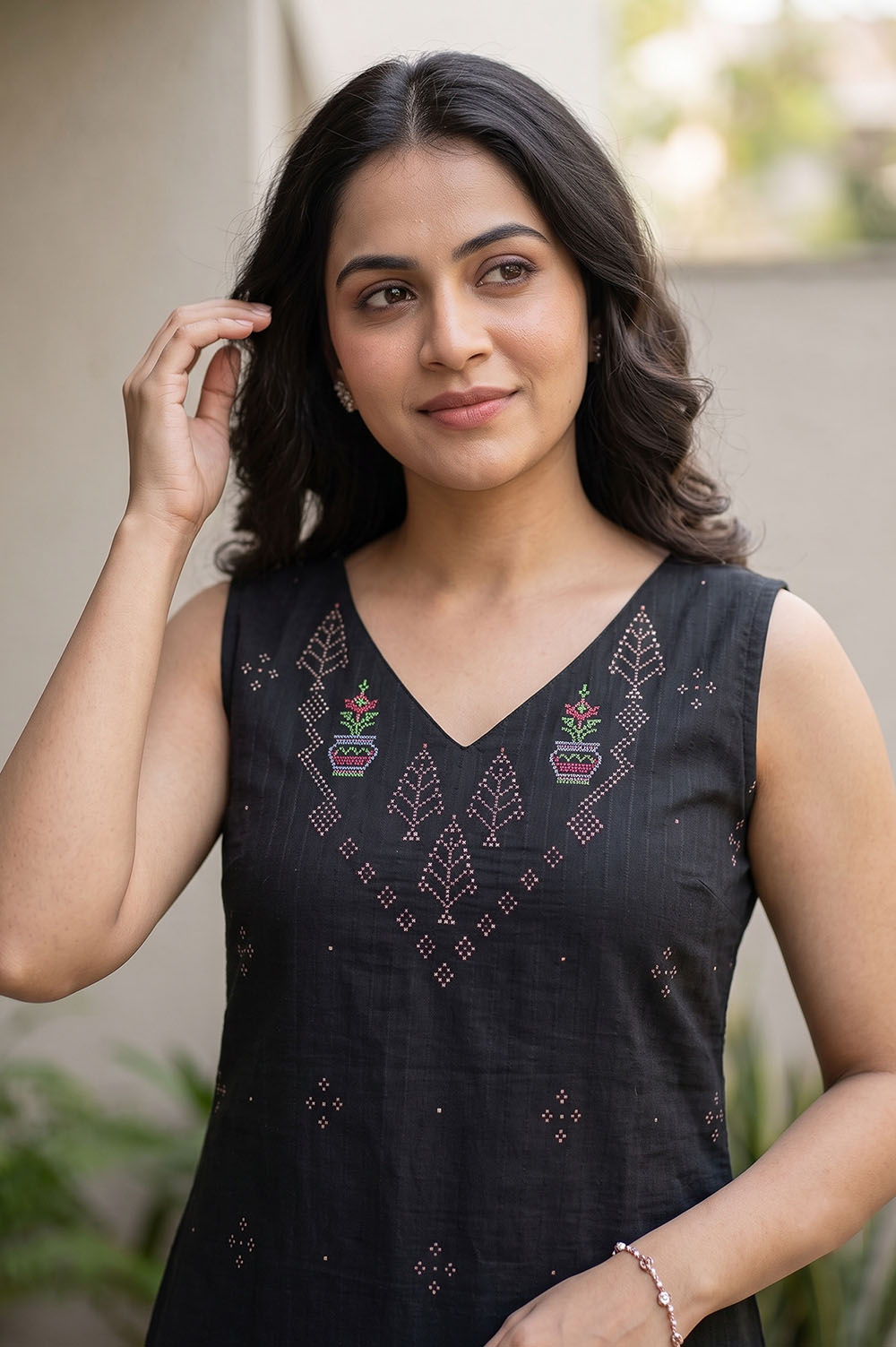 Tangaliya Cotton Kurti Unstitched Dress Material