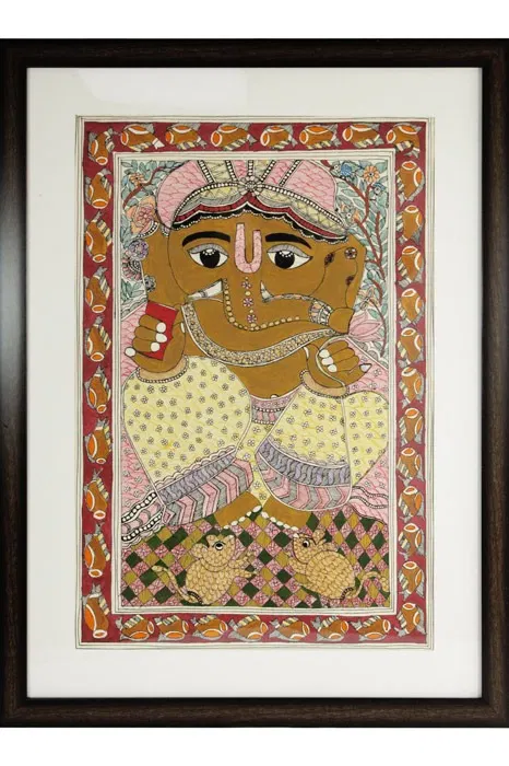 Madhubani Painting Ganesha (19*26) Inches