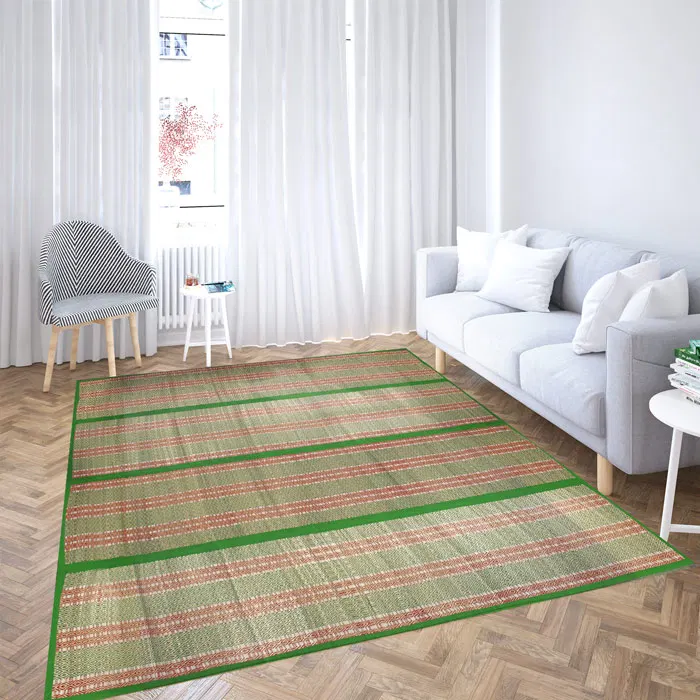 Eco-Friendly Madurkathi Grass Multipurpose Mat - 4 Fold (6*7) Feet