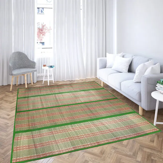 Eco-Friendly Madurkathi Grass Multipurpose Mat - 4 Fold (6*7) Feet