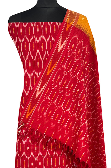 Pochampally Single Ikat Salwar Suit with Double Ikat Dupatta
