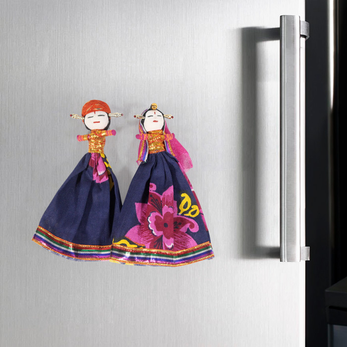 Rajasthan Khatputli Magnets Pair (5 Inches)