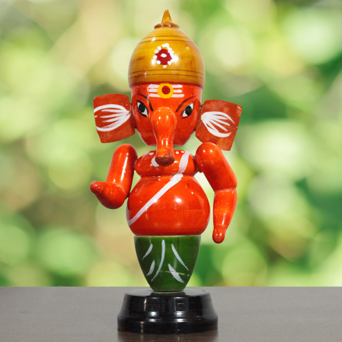 Etikoppaka Toys Rotatable Ganesha (6 inch)