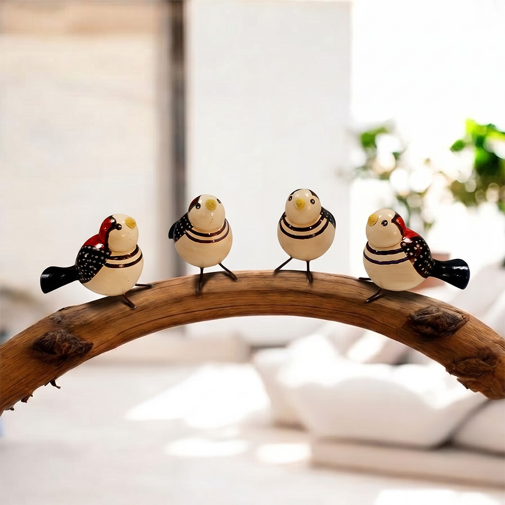 Etikoppaka Wooden Birds - 2 Pairs (4 pcs)