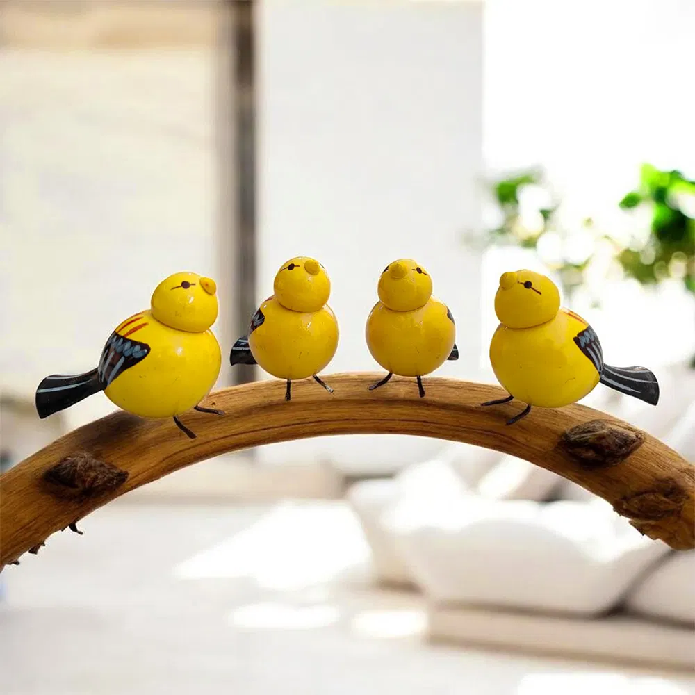 Etikoppaka Wooden Birds - 2 Pairs (4 pcs)