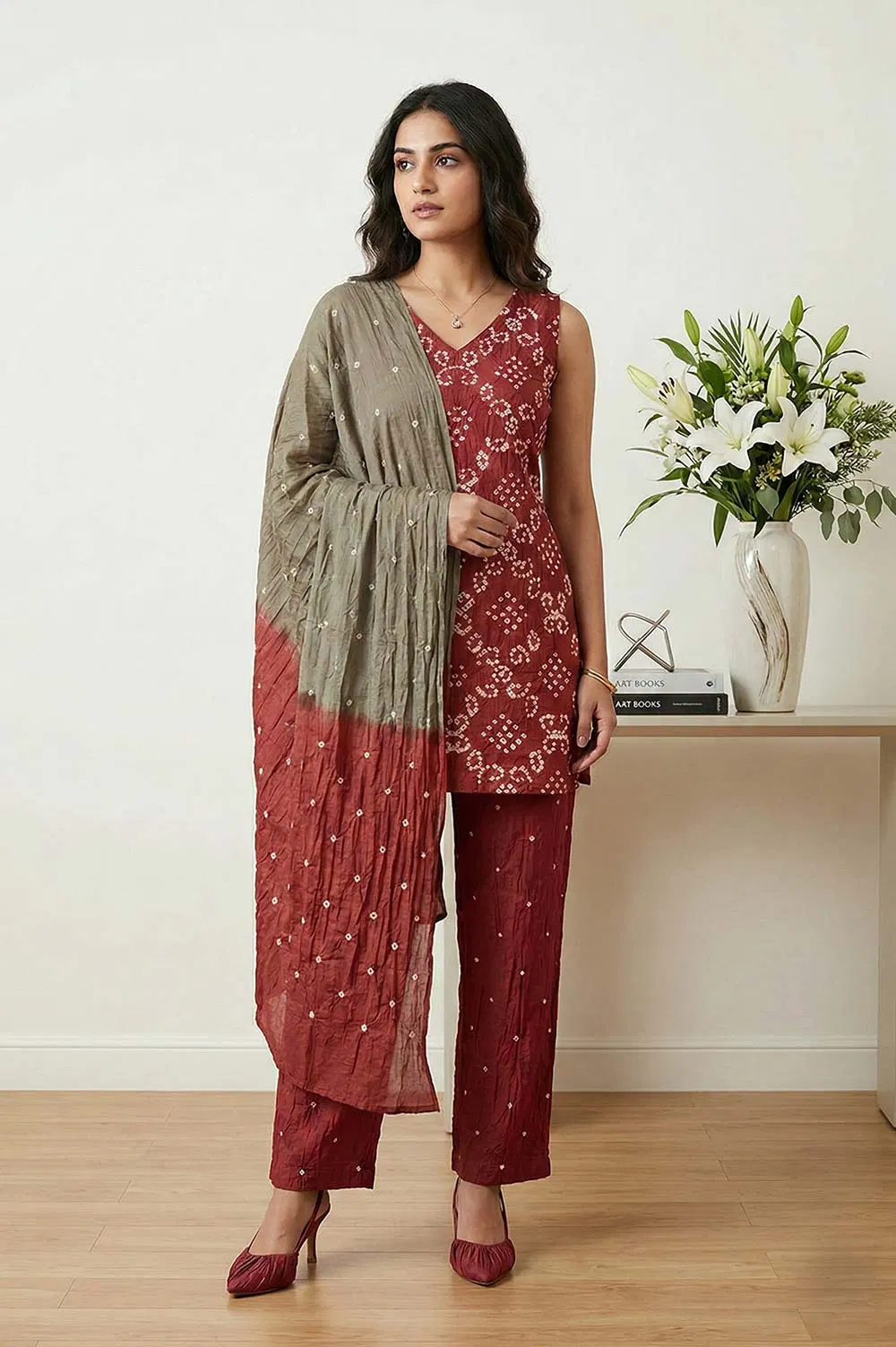 Jamnagari Bandhani Salwar Suit Dress Material
