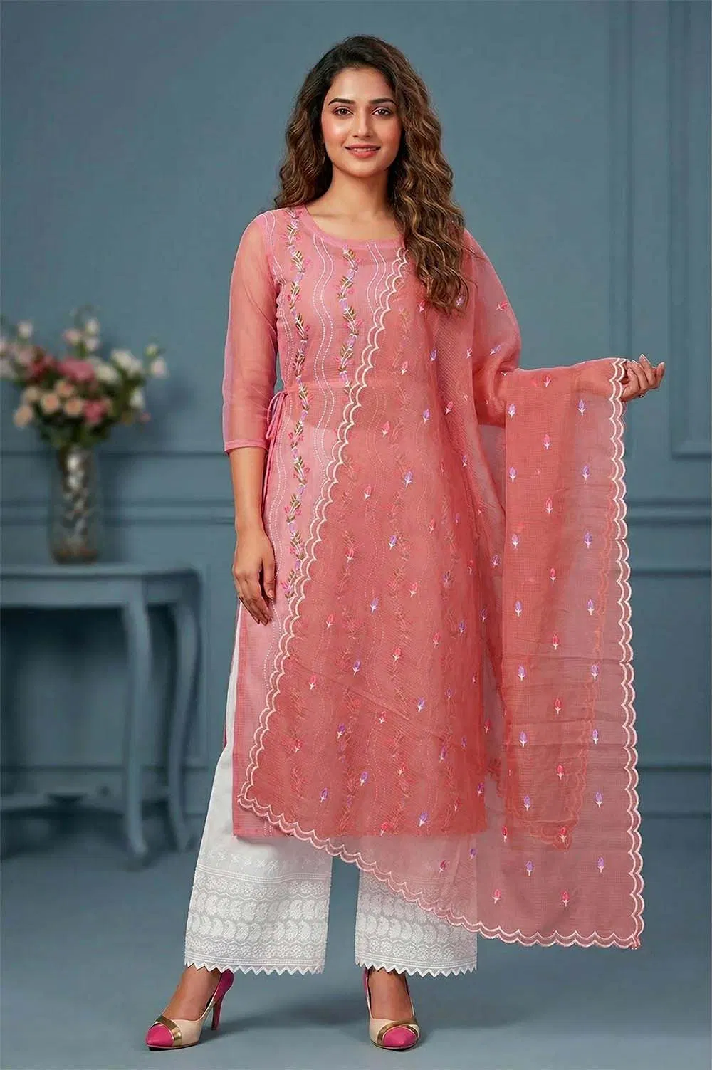Kota Embroidery Work Salwar Suit Set (3pcs)