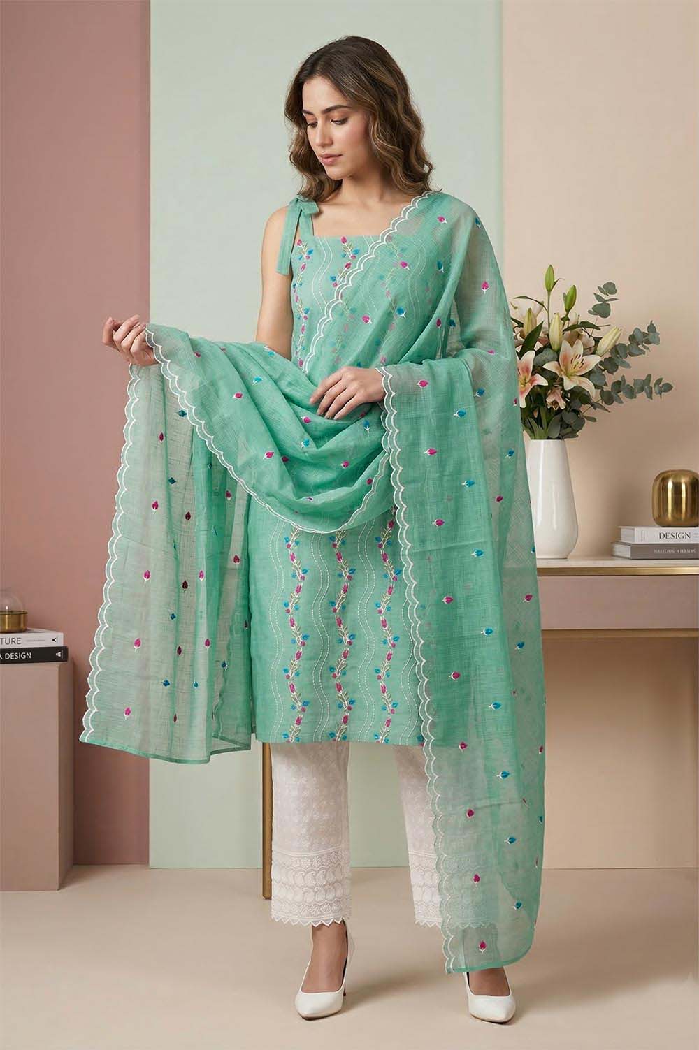Kota Embroidery Work Salwar Suit Set (3pcs)