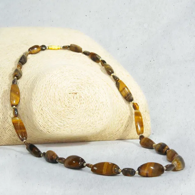 Cambay Agates Necklace Tiger Eye