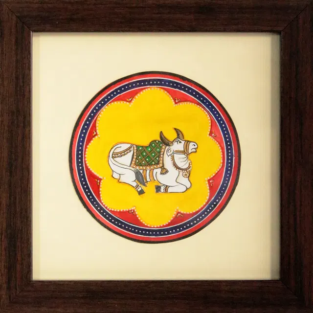 Mysore Ganjifa Cards Nandi (7.5x7.5) Inches