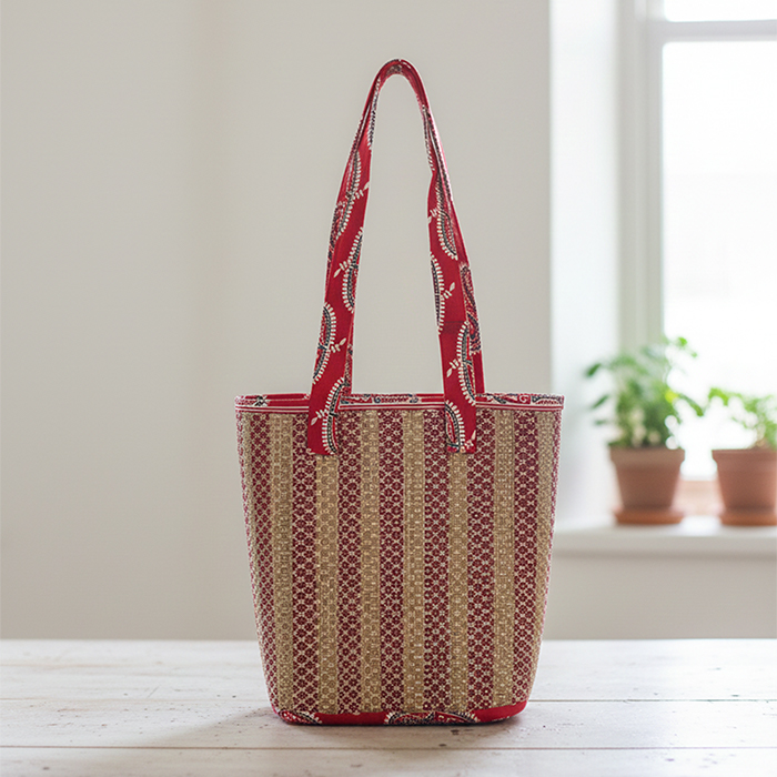 Madurkathi Grass Handmade Bag (12x12 Inches)