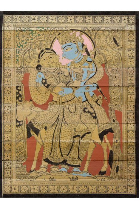 Odisha Talapatra Engraved Painting - Radha Krishna (9*12 Inch)