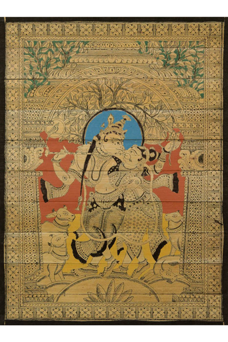 Odisha Talapatra Engraved Painting - Radha Krishna (9*12 Inch)