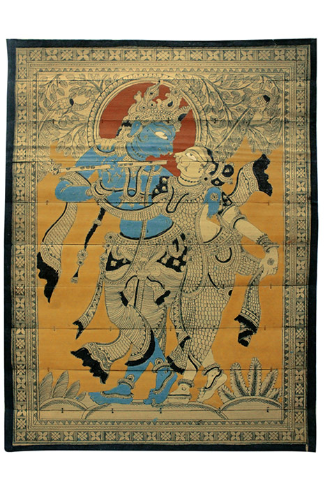 Odisha Talapatra Engraved Art - Radha Krishna (9*12 Inch)