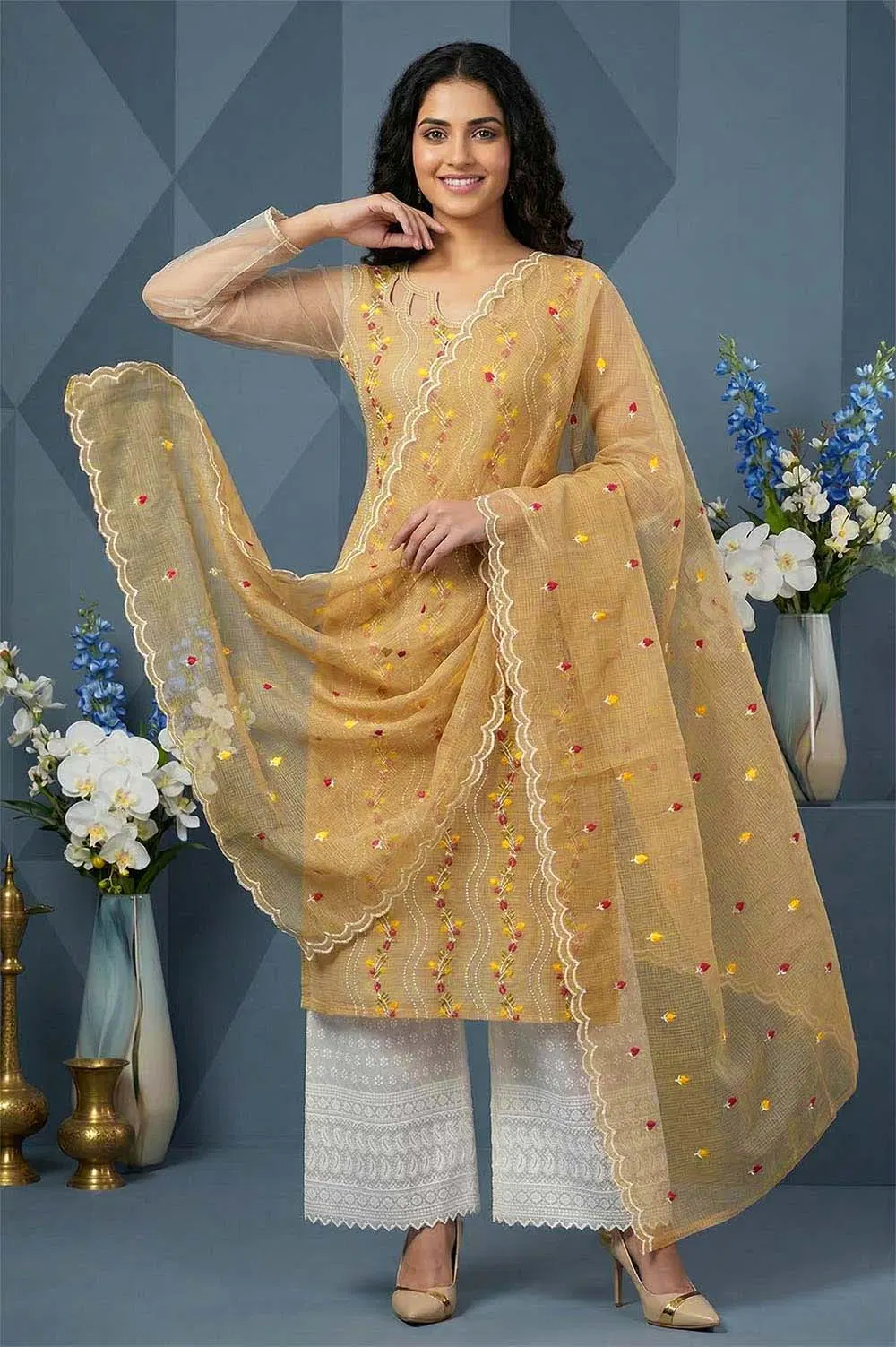 Kota Embroidery Work Salwar Suit Set (3pcs)