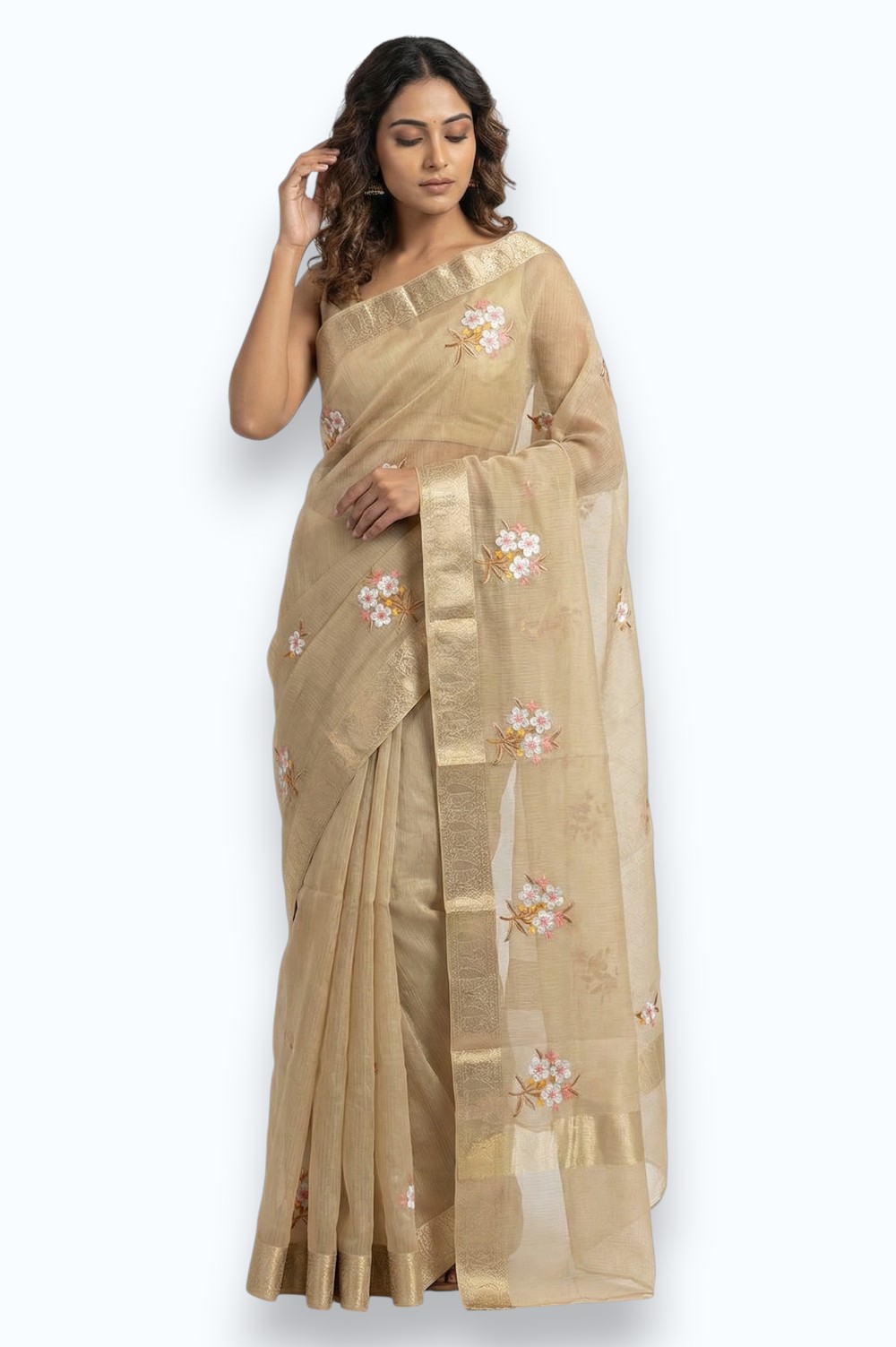 Kota Embroidery work Saree