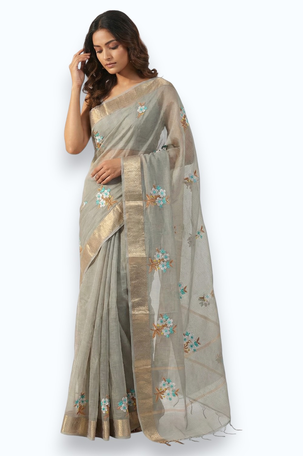 Kota Embroidery work Saree