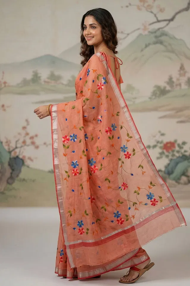 Kota Cotton Saree (Painted)