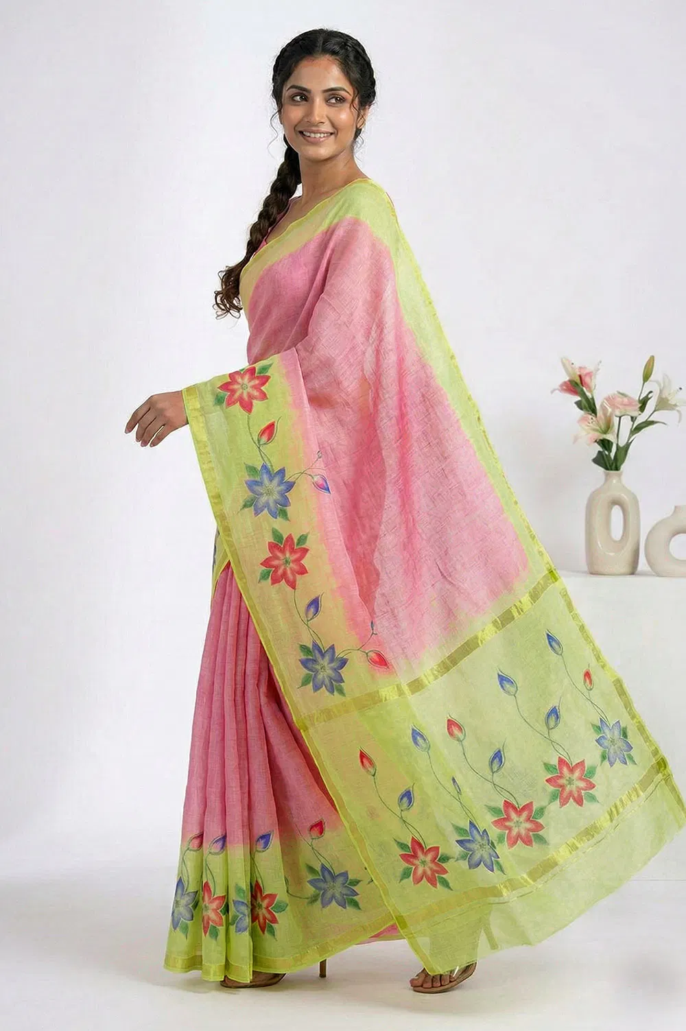 Kota Cotton Saree (Painted)