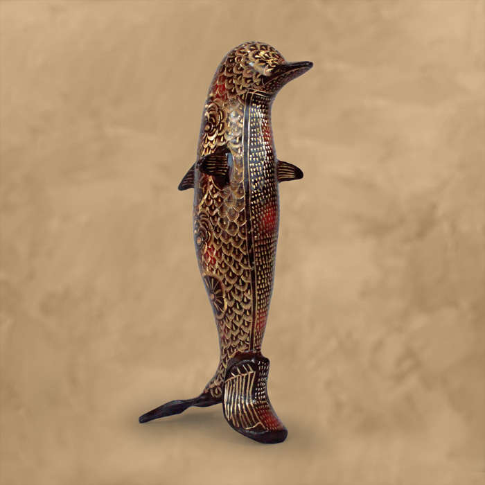 Moradabad Brass Craft Dolphin - 13 Inches (1750-1800 grams)