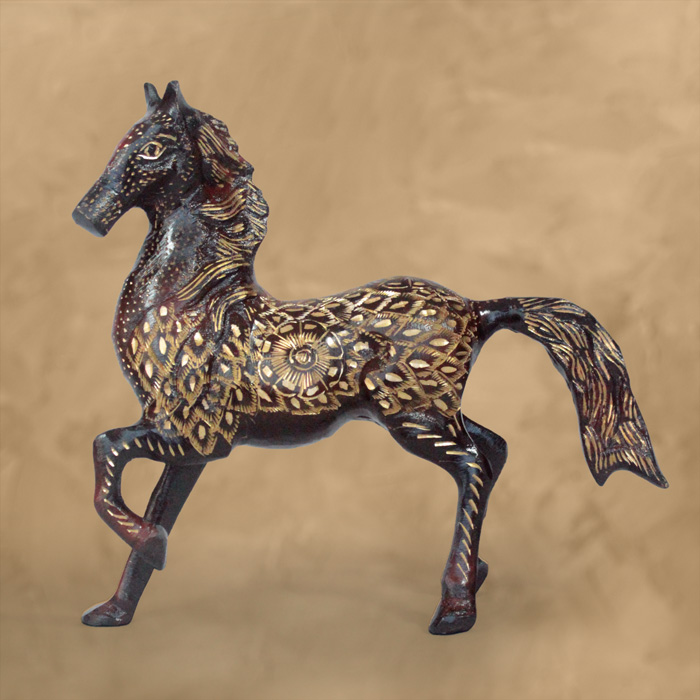 Moradabad Brass Craft Horse - 9 Inches (1450-1500 grams)