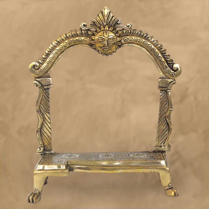 Moradabad Brass Craft Pooja Idol Stand - 12 Inches (2200-2300 grams)