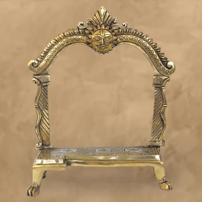Moradabad Brass Craft Pooja Idol Stand - 12 Inches (2200-2300 grams)