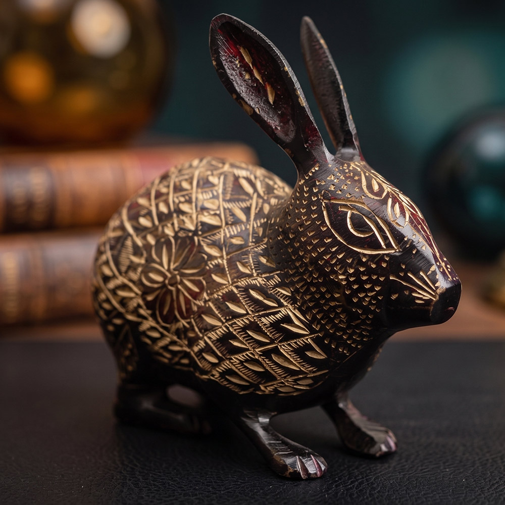Moradabad Brass Craft Rabbit - 7 Inches (905grams)