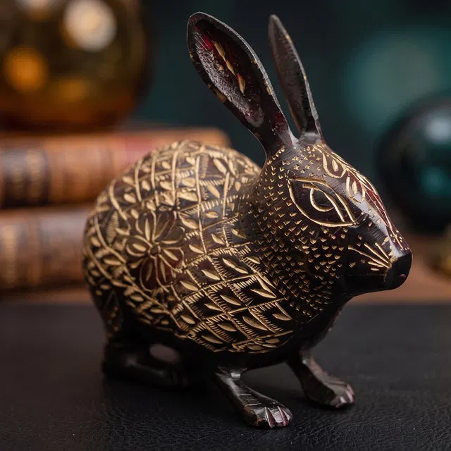 Moradabad Brass Craft Rabbit - 7 Inches (905grams)