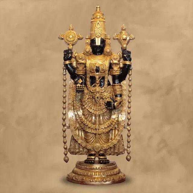 Venkateshwara Idol (Moradabad Brass Craft) - 46 Inches