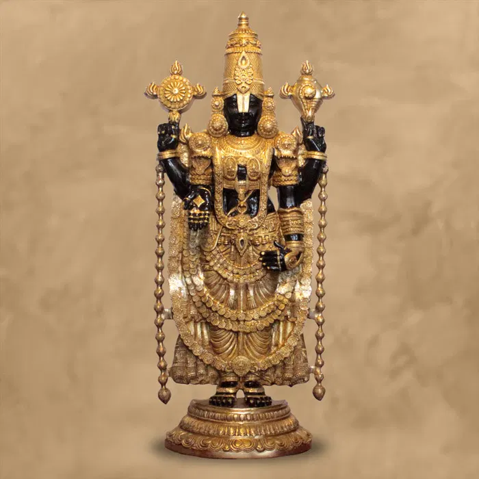 Venkateshwara Idol (Moradabad Brass Craft) - 46 Inches