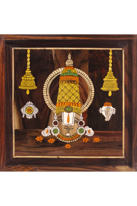 Mysore Rose Wood Inlay - Venkateshwara (13*13) Inches
