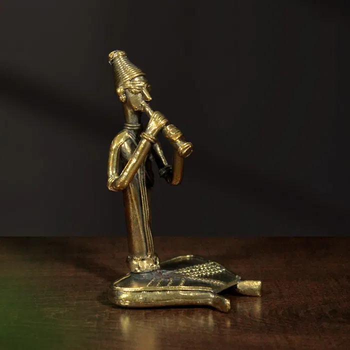 Odisha Brass & Bell Metal (Dhokra) Trumpet (4.3 Inches)