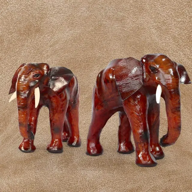 Indore Leather Toys Elephant Trunk Down (6 Inch) - Pair