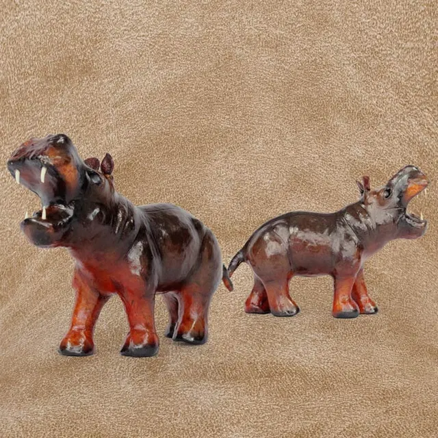 Indore Leather Toys Hippo Roaring (6 Inch) - Pair