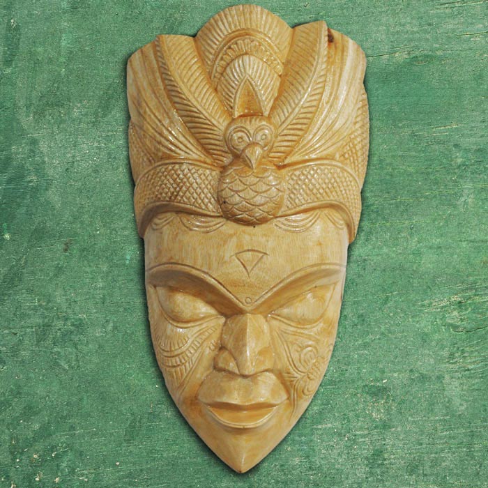 Kushmandi Wooden Mask Tribal King (15 Inches)