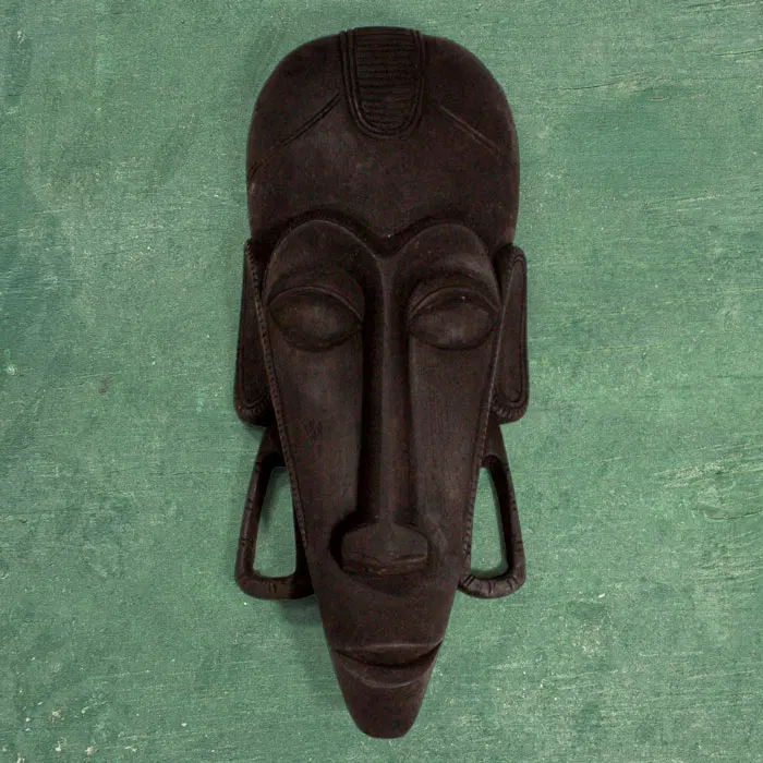 Kushmandi Wooden Mask Tribal King (15 Inches)