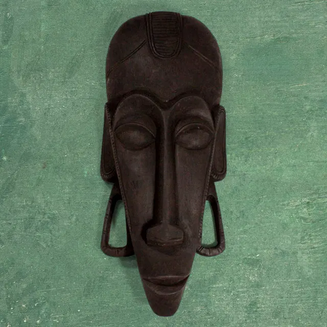 Kushmandi Wooden Mask Tribal King (15 Inches)
