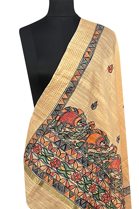 Madhubani Hand Painted Dupatta
