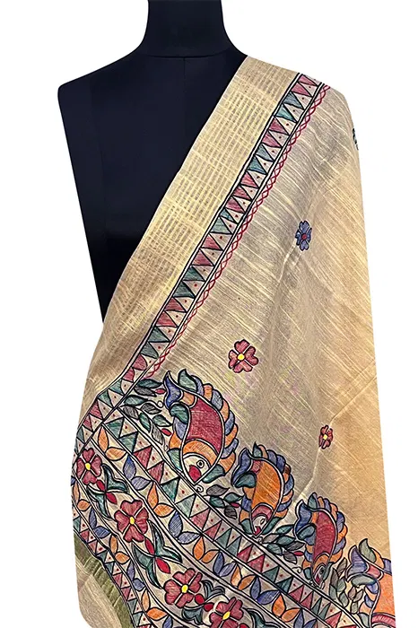 Madhubani Hand Painted Dupatta