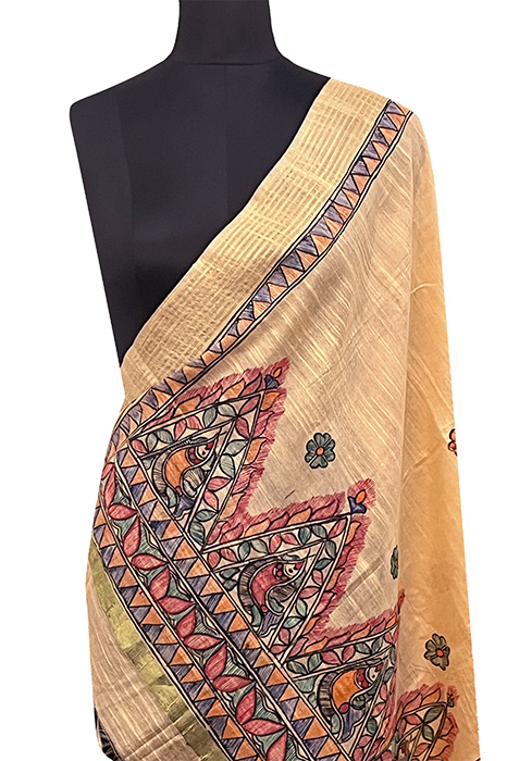 Madhubani Hand Painted Dupatta