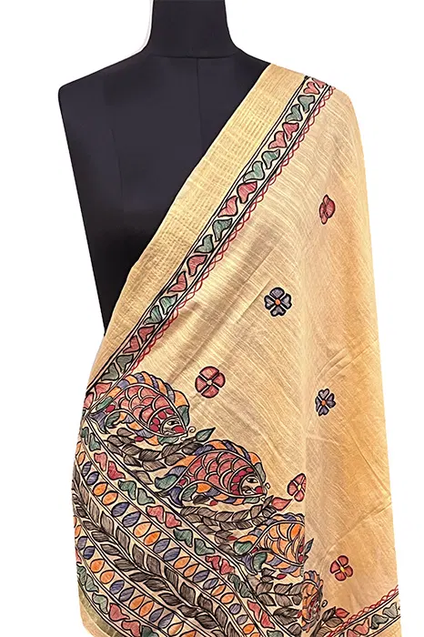 Madhubani Hand Painted Dupatta
