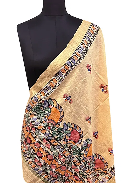 Madhubani Hand Painted Dupatta