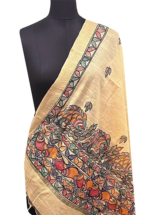 Madhubani Hand Painted Dupatta