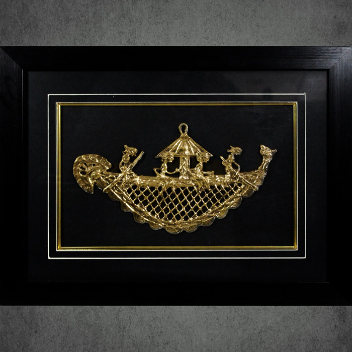 Odisha Brass & Bell Metal (Dhokra) Swan Boat (17x13 Inches)
