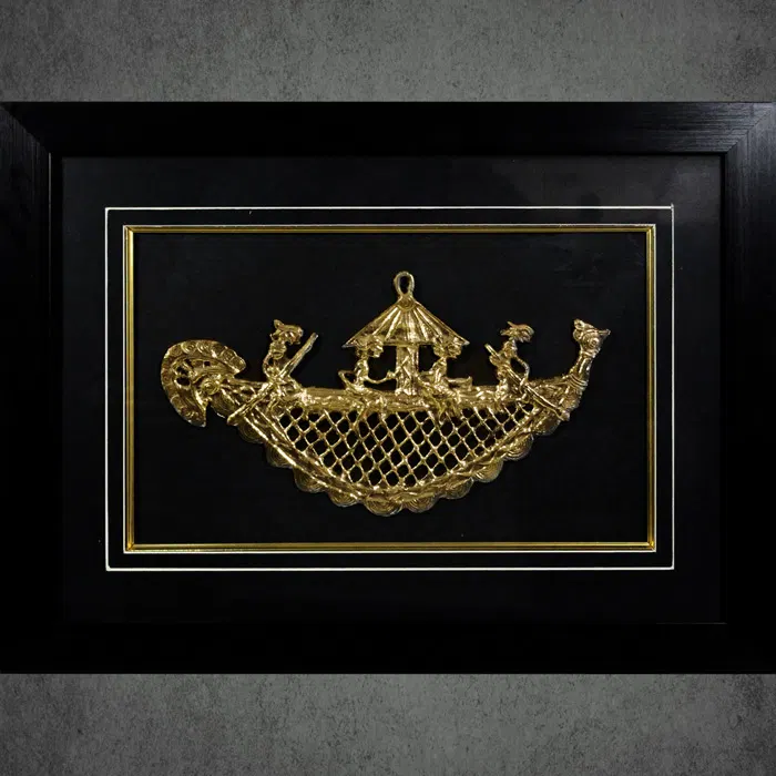 Odisha Brass & Bell Metal (Dhokra) Swan Boat (17x13 Inches)