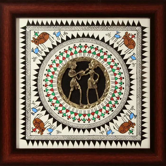 Odisha Brass & Bell Metal (Dhokra) Tribal Dance (11x11 Inches)